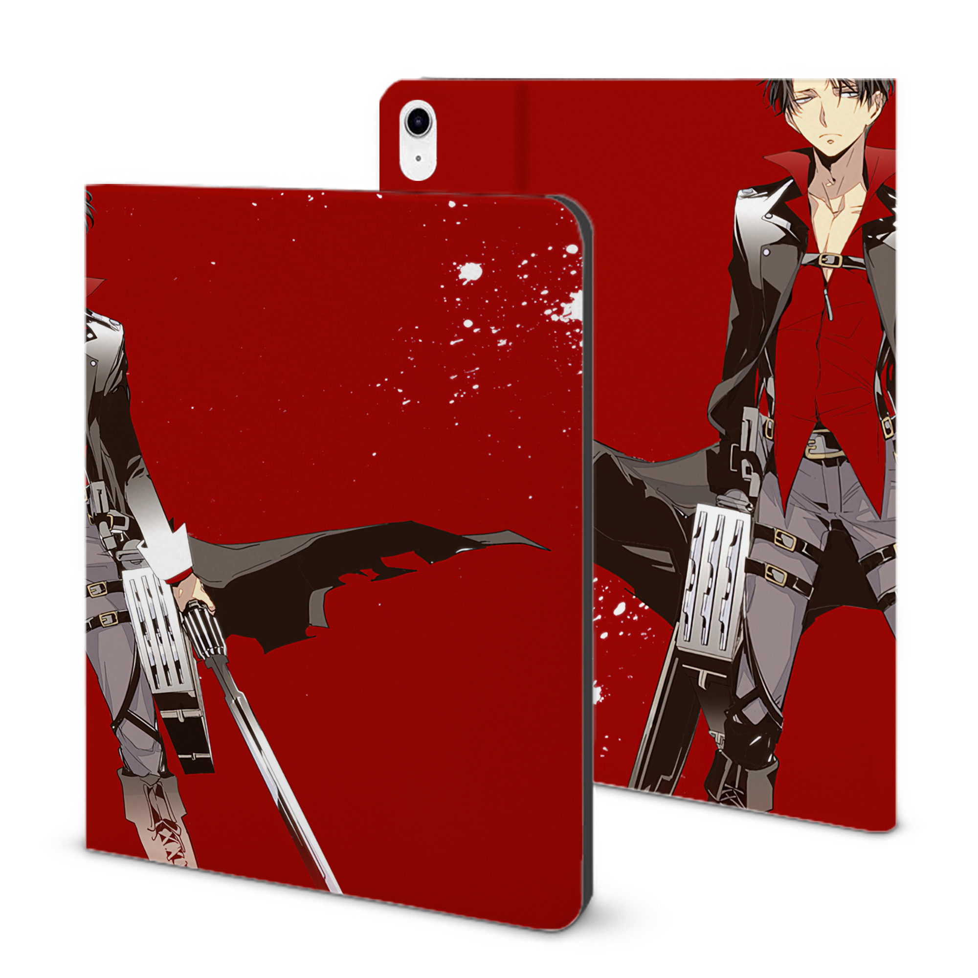 （画像用） 進撃の巨人 Attack on Titan IPad ケース ブック型 PUレザー TPU 耐衝撃 軽量 薄型 ペン収納なし 全面保護 IPad 各モデル対応